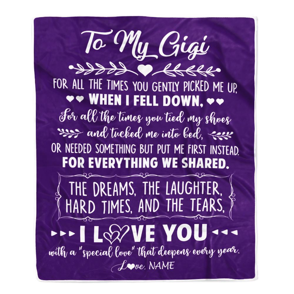 To My Gigi Blanket From Grandkids I Love You With A Special Love, Mother Day Blanket, Personalized Blanket For Mom