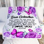 To My Godmother Blanket From Goddaughter Niece Butterfly Love And Appreciate Mother Day Blanket Personalized Blanket For Mom 2 Ait554.jpg - demo10