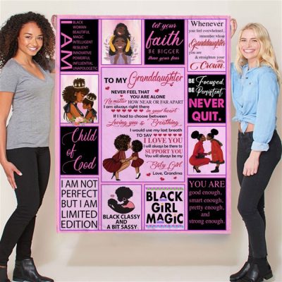 To My Granddaughter Black Girl Magic Grandma Love You Never Quit Classy Sassy Gift Ideas Blanket, Blankets For Mothers Day
