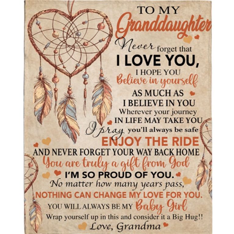 To My Granddaughter Dreamcatcher Grandpa Love You Gift Ideas Blanket, Blankets For Mothers Day