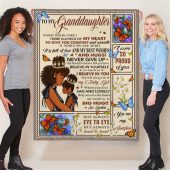 To My Granddaughter Grandma Love You Never Give Up Black Girl Gift Ideas Blanket Blankets For Mothers Day 2 Ayd5wt.jpg - demo10
