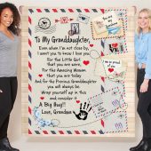 To My Granddaughter Grandma Love You Wrap Yourself Up A Big Hug Letter Envelope Blanket Blankets For Mothers Day 2 Iiw8tk.jpg - demo10