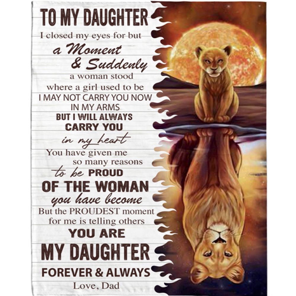 To My Granddaughter Grandpa Love You Lion Gift Ideas Blanket, Blankets For Mothers Day