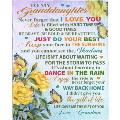 To My Granddaughter I Love You Gift Ideas From Grandma Blanket, Blankets For Mothers Day