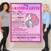 To My Granddaughter Never Forget That I Love Believe In You Braver Stronger Gift From Grandma Unicorn Blanket Blankets For Mothers Day 2 Lbcfae.jpg - demo10