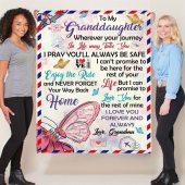 To My Granddaughter Your Journey In Life Take You I Pray You Safe Love You Forever Butterfly Letter Gift From Grandmablanket Blankets For Mothers Day 2 Kknvml.jpg - demo10