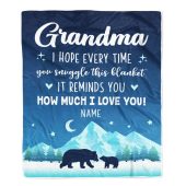 To My Grandma Blanket From Granddaughter Grandson I Hope Every Time Bear Mother Day Blanket Personalized Blanket For Mom 1 Azpbuw.jpg - demo10