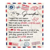 To My Grandma Blanket From Grandkids Grandson Air Mail Letter I Love You Mother Day Blanket Personalized Blanket For Mom 1 Jeglcn.jpg - demo10