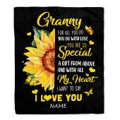 To My Granny Blanket From Grandkids Granddaughter I Want To Say I Love You Sunfower Mother Day Blanket Personalized Blanket For Mom 1 Omp8ck.jpg - demo10