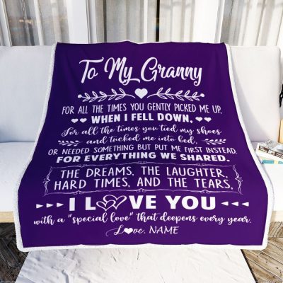 To My Granny Blanket From Grandkids I Love You With A Special Love, Mother Day Blanket, Personalized Blanket For Mom