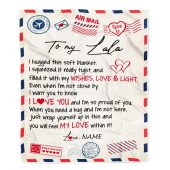 To My Lala Blanket From Grandkids Grandson Air Mail Letter I Love You Mother Day Blanket Personalized Blanket For Mom 1 Evokam.jpg - demo10