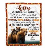 To My Lolly Blanket From Granddaughter Grandson Bear I Love You Mother Day Blanket Personalized Blanket For Mom 1 Yok6ld.jpg - demo10