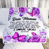 To My Mamaw Blanket From Granddaughter Grandson Butterfly Love And Appreciate Mother Day Blanket Personalized Blanket For Mom 2 Svi93d.jpg - demo10