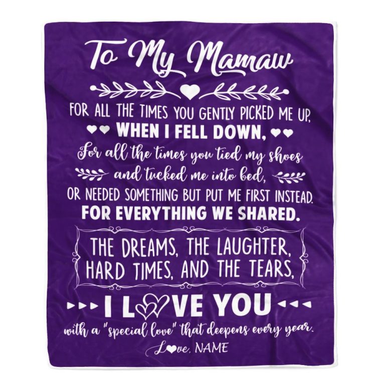 To My Mamaw Blanket From Grandkids I Love You With A Special Love, Mother Day Blanket, Personalized Blanket For Mom