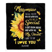 To My Mawmaw Blanket From Grandkids Granddaughter I Want To Say I Love You Sunfower Mother Day Blanket Personalized Blanket For Mom 1 S5w7jw.jpg - demo10
