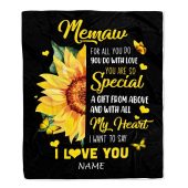 To My Memaw Blanket From Grandkids Granddaughter I Want To Say I Love You Sunfower Mother Day Blanket Personalized Blanket For Mom 1 Qjqkqx.jpg - demo10