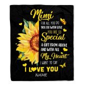 To My Mimi Blanket From Grandkids Granddaughter I Want To Say I Love You Sunfower Mother Day Blanket Personalized Blanket For Mom 1 Wes586.jpg - demo10