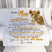 To My Mom Blanket From Daughter Lion I Am A Strong Woman You Are My Hero Mother Day Blanket Personalized Blanket For Mom 2 Iix0sv.jpg - demo10