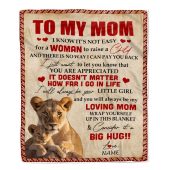 To My Mom Blanket From Daughter Lion I Know It S Not Easy For A Man To Raise A Child Mother Day Blanket Personalized Blanket For Mom 1 Iyjqnc.jpg - demo10