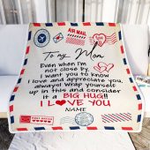 To My Mom Blanket From Daughter Son I Love You Hugs Air Mail Letter Mother Day Blanket Personalized Blanket For Mom 2 Wu6eeq.jpg - demo10