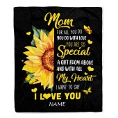 To My Mom Blanket From Daughter Son I Want To Say I Love You Sunfower Mother Day Blanket Personalized Blanket For Mom 1 Oth4sc.jpg - demo10