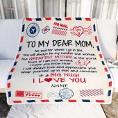 To My Mom Blanket From Daughter Son Letter Air Mail Best Mom Hug Mother Day Blanket Personalized Blanket For Mom 2 Uufvm0.jpg - demo10