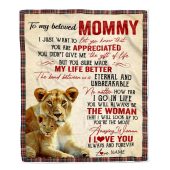 To My Mom Blanket From Daughter Son Lion You Re The Most Amazing Woman I Love You Mother Day Blanket Personalized Blanket For Mom 1 Hwqkcr.jpg - demo10