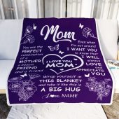 To My Mom Blanket From Daughter Son Purple You Are The Perfect Mom Mother Day Blanket Personalized Blanket For Mom 2 Oepigt.jpg - demo10