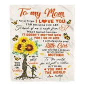 To My Mom Blanket From Daughter Son Sunflower Never Forget I Love You Mother Day Blanket Personalized Blanket For Mom 1 Woghbl.jpg - demo10