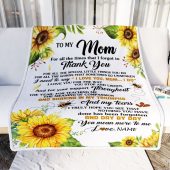 To My Mom Blanket From Daughter Son Sunflower Thank You I Love You Mother Day Blanket Personalized Blanket For Mom 2 L5i24c.jpg - demo10