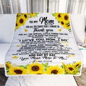 To My Mom Blanket From Daughter Son Thank You For All Wood Sunflower Mother Day Blanket Personalized Blanket For Mom 2 Rbvkiz.jpg - demo10
