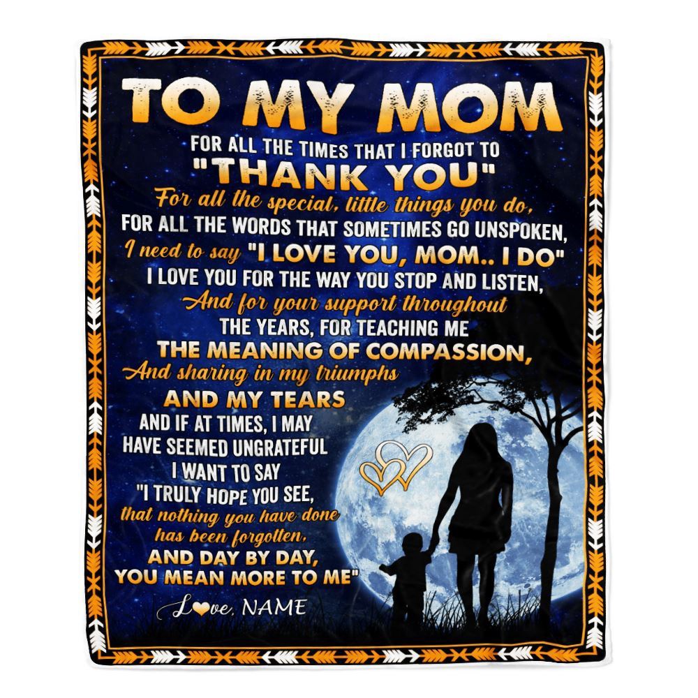To My Mom Blanket From Daughter Son Thank You Grateful Love, Mother Day Blanket, Personalized Blanket For Mom To My Mom Blanket From Daughter Son Thank You Grateful Love, Mother Day Blanket, Personalized Blanket For Mom
