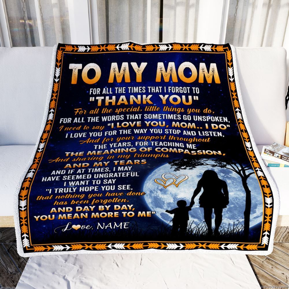 To My Mom Blanket From Daughter Son Thank You Grateful Love, Mother Day Blanket, Personalized Blanket For Mom To My Mom Blanket From Daughter Son Thank You Grateful Love, Mother Day Blanket, Personalized Blanket For Mom