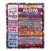 To My Mom Blanket From Daughter Son Wood Everything I Am You Helped Me To Be Mother Day Blanket Personalized Blanket For Mom 1 As86nm.jpg - demo10