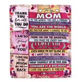To My Mom Blanket From Daughter Son Wood Floral Thank You I Love You Mom Mother Day Blanket Personalized Blanket For Mom 1 Udcxgf.jpg - demo10