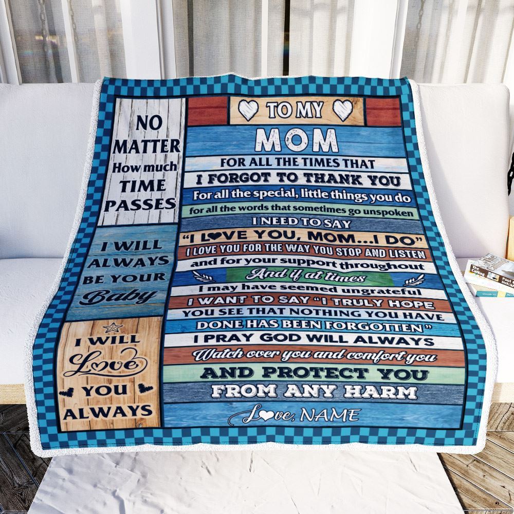 To My Mom Blanket From Daughter Son Wood I Love You Thank You, Mother Day Blanket, Personalized Blanket For Mom To My Mom Blanket From Daughter Son Wood I Love You Thank You, Mother Day Blanket, Personalized Blanket For Mom