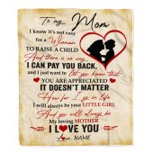 To My Mom Blanket From Daughter I Know It S Not Easy For A Woman To Raise A Child Mom Mother Day Blanket Personalized Blanket For Mom 1 Qznxso.jpg - demo10