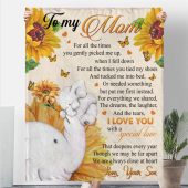 To My Mom Daughter Son Love You With Special Love Sunflower Elephant Mother S Day Gift From Son Customize Blanket Blankets For Mothers Day 1 A38ewk.jpg - demo10