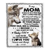 To My Mom From Daughter Blanket Wolf Always Be Your Little Mother Day Blanket Personalized Blanket For Mom 1 Aq3avi.jpg - demo10