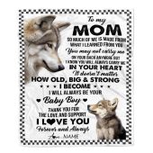 To My Mom From Son Blanket Wolf Always Be Your Little Mother Day Blanket Personalized Blanket For Mom 1 Vaqyar.jpg - demo10