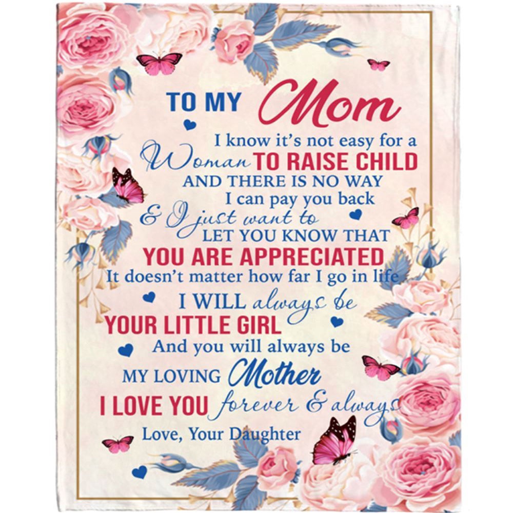 To My Mom I Love You Mothers Day Gift Ideas Rose From Daughter Blanket, Blankets For Mothers Day To My Mom I Love You Mothers Day Gift Ideas Rose From Daughter Blanket, Blankets For Mothers Day