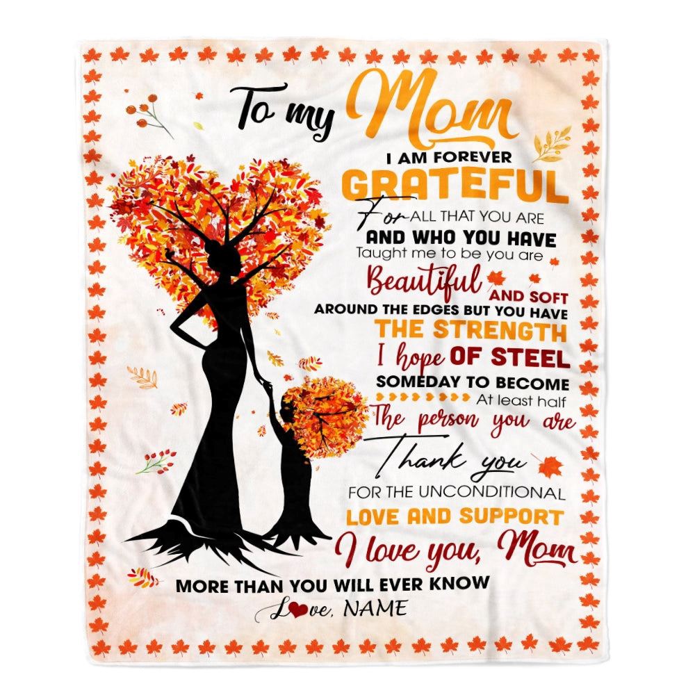To My Mom Mommy From Daughter Son Kids Heart Tree I Love You More Than Will Ever Know, Mother Day Blanket, Personalized Blanket For Mom