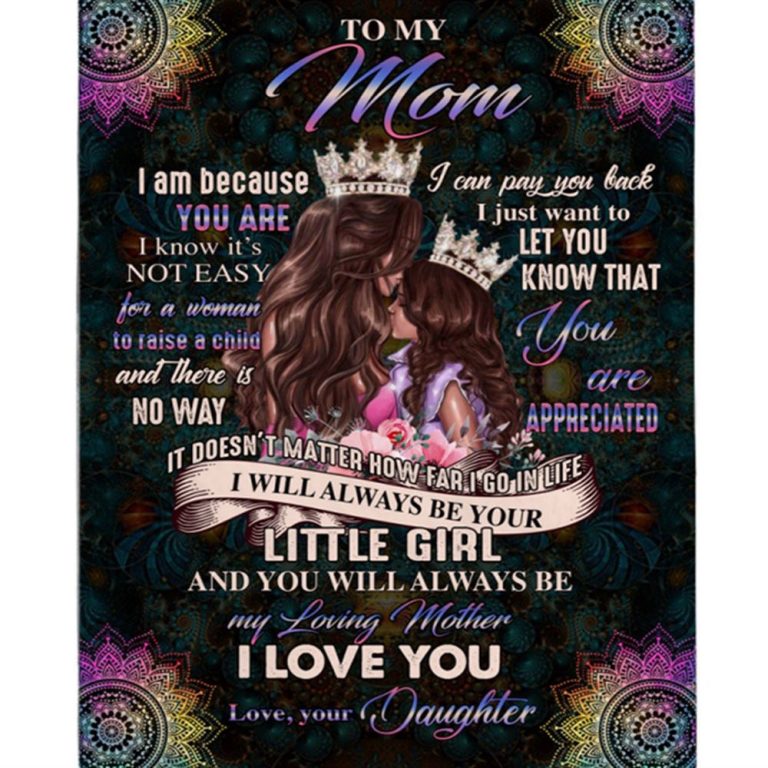 To My Mom No Way I Can Pay You Back Love Loving Mother Gift From Daughter Mandala Blanket, Blankets For Mothers Day