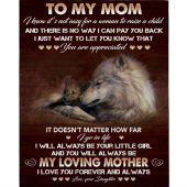 To My Mom Not Easy Raise Child I Love You Appreciated My Hero Wolf Mother S Day Gift From Daughter Blanket Blankets For Mothers Day 1 Phsvnx.jpg - demo10