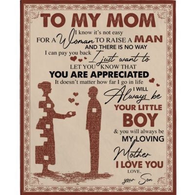 To My Mom Not Easy Raise Child I Love You Mothers Day Gift Ideas For Mom From Son Blanket, Blankets For Mothers Day