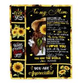 To My Mom Sunflower Blanket From Daughter Son Love Letter You Are The World Mother Day Blanket Personalized Blanket For Mom 1 N0kgbx.jpg - demo10