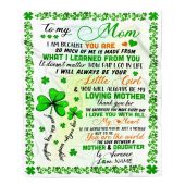 To My Mom From Daughter Blanket I Am Because You Are St Patricks Day Mother Day Blanket Personalized Blanket For Mom 1 Niytvf.jpg - demo10
