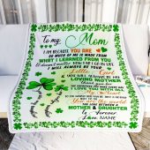 To My Mom From Daughter Blanket I Am Because You Are St Patricks Day Mother Day Blanket Personalized Blanket For Mom 2 Zkeeoj.jpg - demo10
