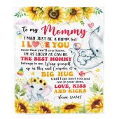To My Mommy Blanket From Baby Name First Time Mom Elephant Sunflower I May Just Be A Bump Happy Mother Day Blanket Personalized Blanket For Mom 1 Eshecg.jpg - demo10