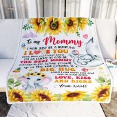 To My Mommy Blanket From Baby Name First Time Mom Elephant Sunflower I May Just Be A Bump Happy Mother Day Blanket Personalized Blanket For Mom 2 Mi2uxq.jpg - demo10